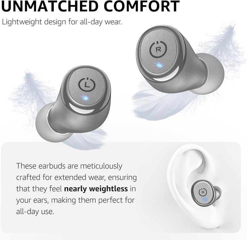 TOZO T10 Wireless Earbuds Bluetooth 5.3 Headphones, App Customize EQ, Ergonomic Design, 55H Playtime, Wireless Charging Case, IPX8 Waterproof Sound in-Ear Headset, New Version - Image 4